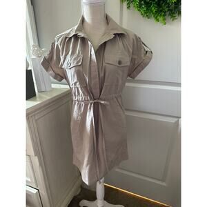 Poetry Clothing Size Medium Safari Dress Performance Fabric EUC